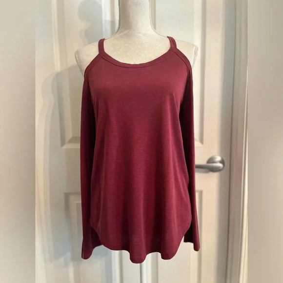 Splendid womens medium slub subwash cold shoulder top - Picture 8 of 10